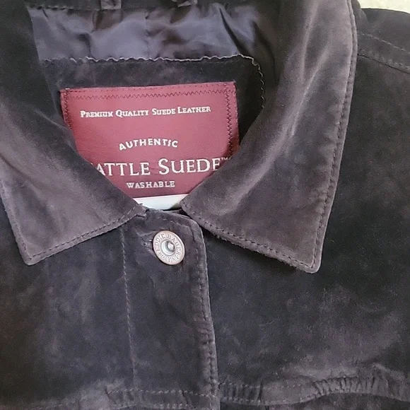 Brown suede jacket by Eddie Bauer - Picture 2 of 3